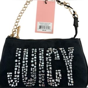 Juicy Couture Black Rhinestone Shoulder Bag
